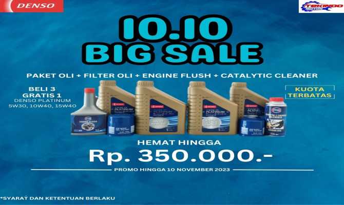 Promo Paket Ganti Oli di Tekindo Motor Denso Pandaan